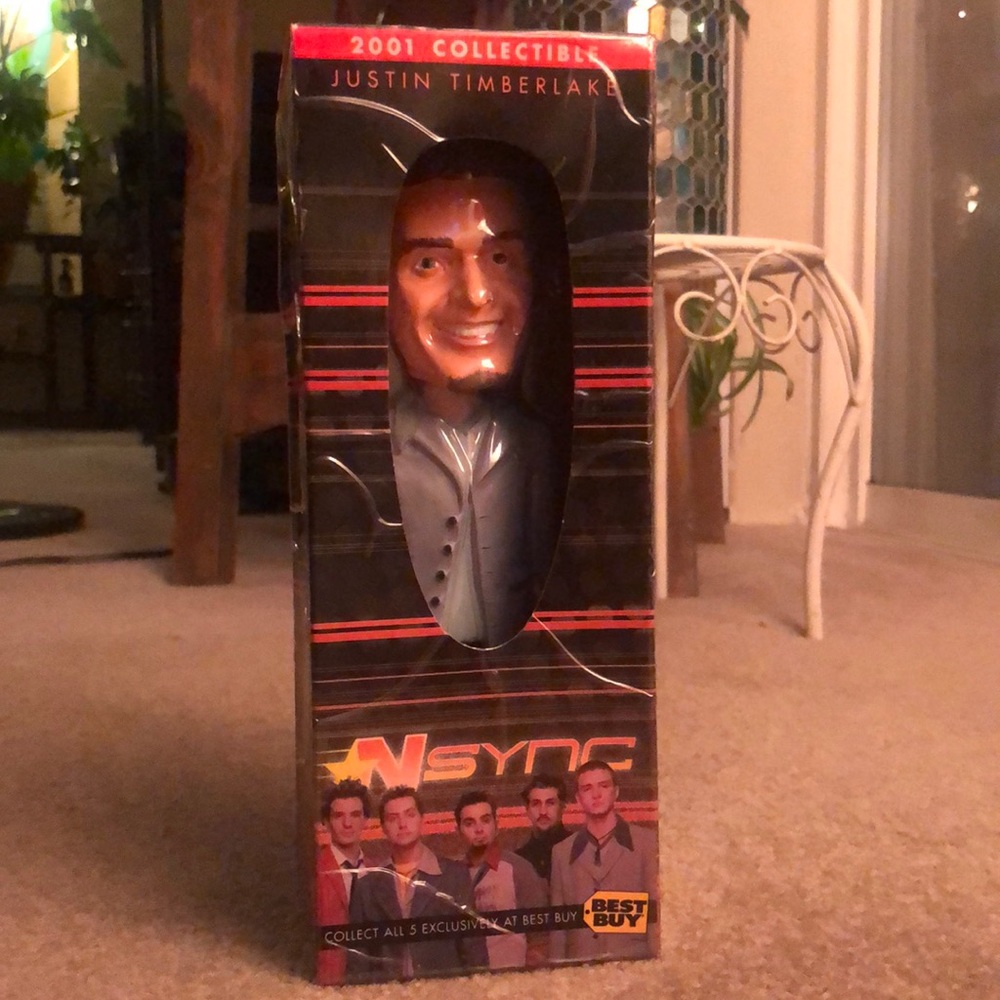 JUSTIN TIMBERLAKE 2001 COLLECTIBLE BOBBLE HEAD FROM BEST BUY!!!!